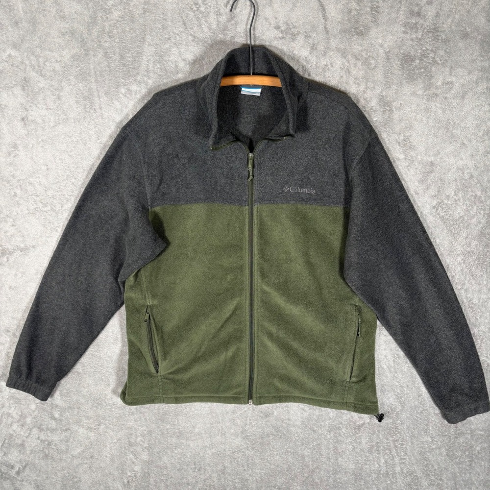 Columbia Mens Steens Mountain Full Zip Fleece Jacket XL Charcoal Green WM3220